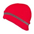 thumbnail image 1 of Skull Caps for Men Reflective Liner Solid Color Winter Beanie Warm Multifunction Windproof Coldness Protection Casual Cycling Wine Red, 1 of 6
