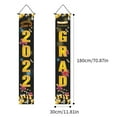 thumbnail image 3 of Graduation Hanging Banner, Graduation Porch Sign Backdrop Congrats Graduation Party Decorations for Home School Wall Door Yard Apartment (Black, Gold and White), 3 of 4