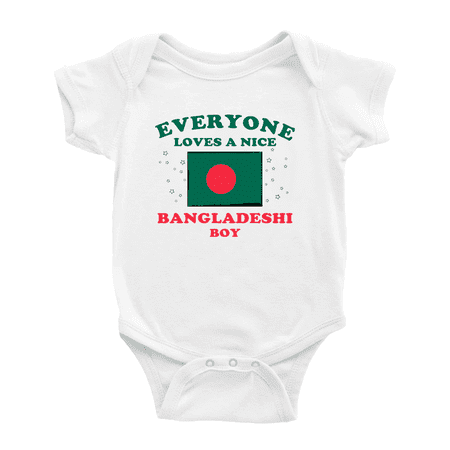 

Everyone Loves a Nice Bangladeshi Boy Cute Baby Bodysuit (White 6-12 Months)