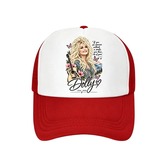 JCCXIN Vintage Country Music Icon Dolly Baseball Cap Parton Memorial Hat Casual Adjustable Trucker Hat