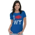 thumbnail image 3 of Wyoming Love Buffalo Bison Souvenir Womens Fitted Plus Size Graphic Tee Brisco Brands 2X, 3 of 5