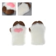 thumbnail image 2 of lanema Cute Sheep Hoof Shape Mittens Women Men Cartoon Gloves Plush Full Finger Mitten, 2 of 21