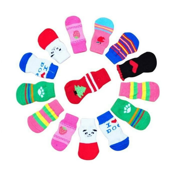 SIfdSeng Weighted Dog Vest 4Pcs Cute Puppy Dogs Pet Knits Socks Anti Skid Bottom S Dog Shirt for Small Dogs Boy Fleece Dog Vests for Small Dogs Xxs