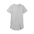 thumbnail image 2 of Ma Croix Men's Premium Longtail Tee Shirt with Side Zippers Hip Hop Longline Elongated, 2 of 3