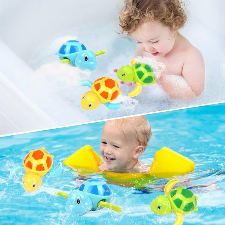 Syenll Baby Bath Toys Pack Swimming Turtles Safe for Toddlers