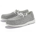 thumbnail image 3 of Rotosw Womens Canvas Slip On Shoes Casual Sneakers Non Slip Comfort Shoes Gray 9.5, 3 of 5