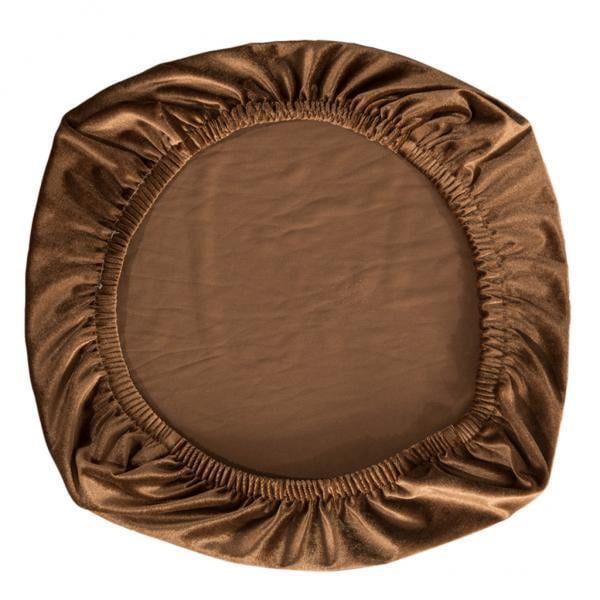 6xSoft Velvet Stretch Wedding Comedor Silla Asiento Funda Marrón Sunnimix Funda de asiento de silla