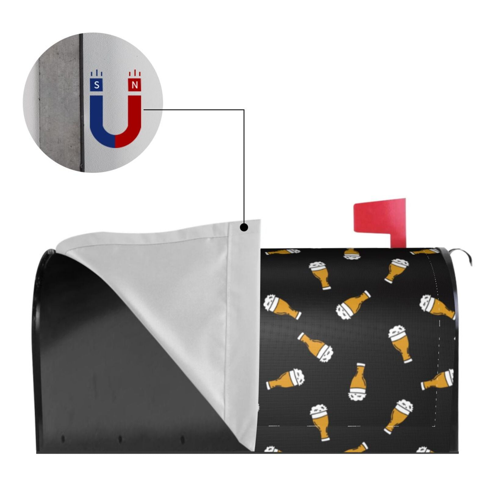 Kdxio Magnetic Mailbox Cover 21x18 in Mailbox Cover Outdoor Decoration Holiday Mailbox Covers for Home Garden Yard-21x18 in