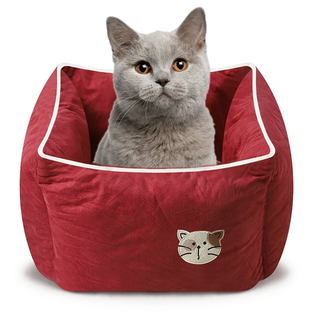 Pet Bed Soft Fleece Deep Sleep Windproof Cat Winter Bed Pet Cushion