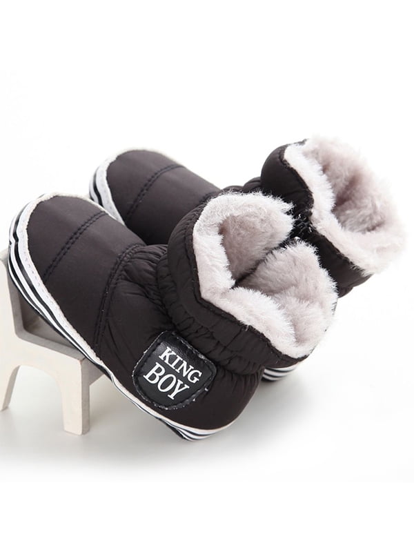 Baby Toddler Winter Warm Soft Fur Boots Girl Boy Snow Booties Crib Shoes 0-18M