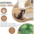 thumbnail image 3 of FDW Cat Tree 37 Inch Tall Cat Tower Kitten with Scratching Posts and Perches Indoor Activity Center for Cats (Beige), 3 of 7