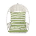 thumbnail image 3 of Noble House Malia Wicker Hanging Chair (Stand Not included) in White/ Green, 3 of 10