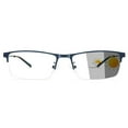 thumbnail image 2 of Bifocal Reading Glasses Men Business Sun Photochromic Lens Metal Half Frame Fashion Transition Readers, 2 of 7