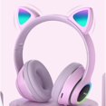 thumbnail image 1 of Lindos auriculares con orejas de gato (púrpura) brillar Electrónica, 1 of 1