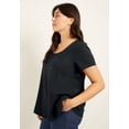 thumbnail image 3 of June & Vie Women's Plus Size Short-Sleeve Swing One + Only Tunic, 3 of 3
