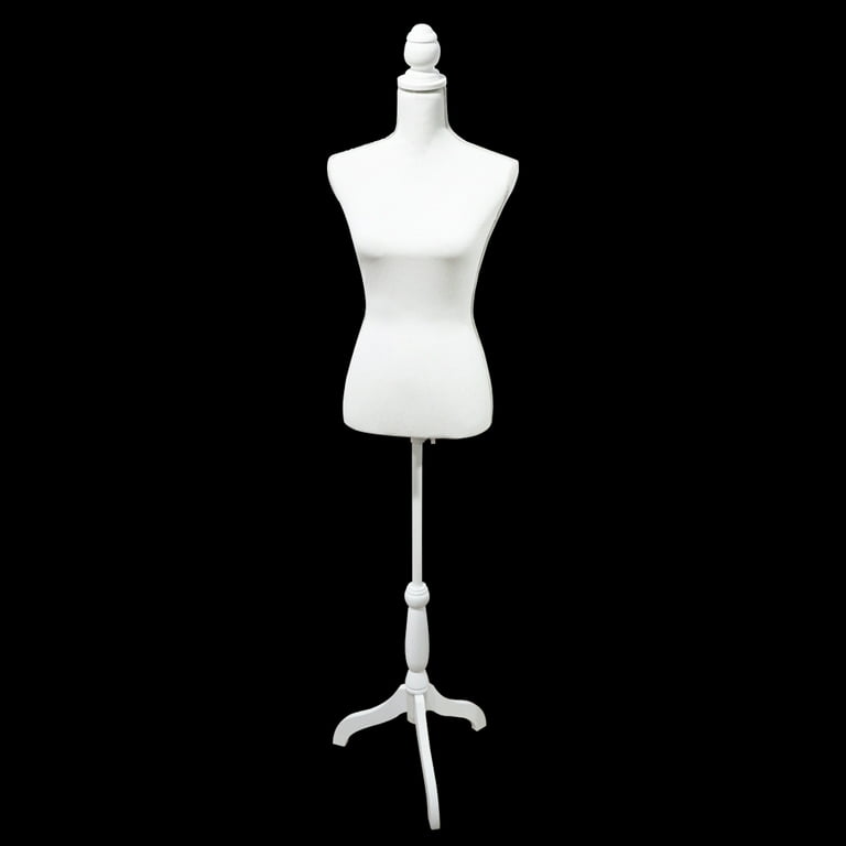 HYNAWIN Female Dress Form Mannequin Torso Adjustable Height Mannequin Body with Tripod Stand for Clothing Dress Jewelry Display Beige Printing