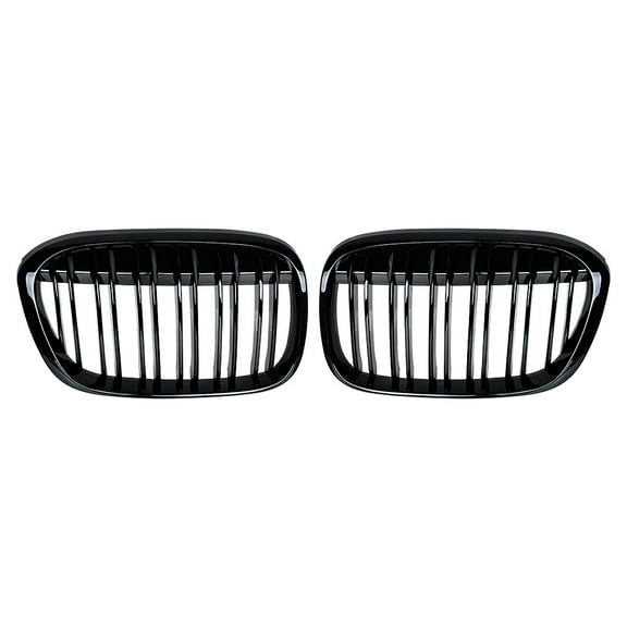 Astra Depot Gloss Black Front Kidney Grille Grill Dual Slats for BMW X1 F48 F49 Sport 4-Door 2016-2018