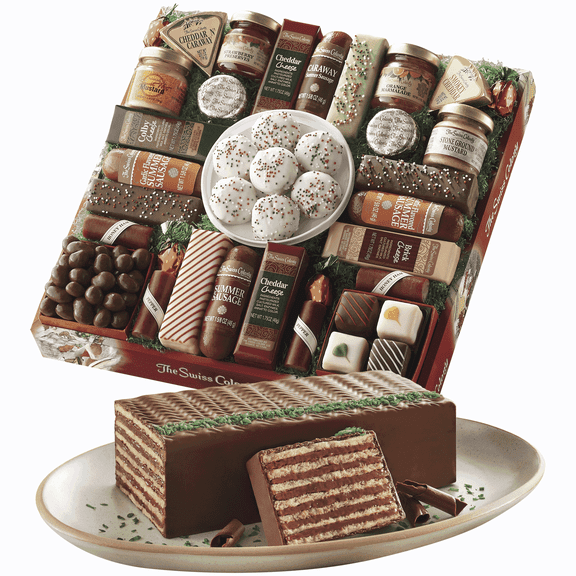 The Swiss Colony 27 Favorites and Dobosh Torte Christmas Gift Bundle