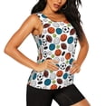 thumbnail image 2 of Salouo Color Balls Pattern Workout Tank Tops for Women,Gym Exercise Sleeveless Running Loose Athletic Top Fit Yoga Tops Active Shirts-Large, 2 of 7