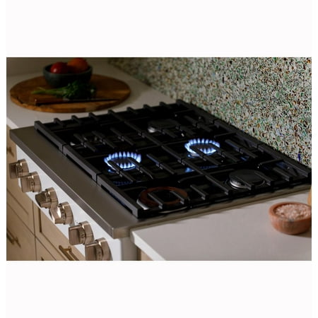 Café - 36" Built-In Gas Cooktop with 6 Burners - Matte white