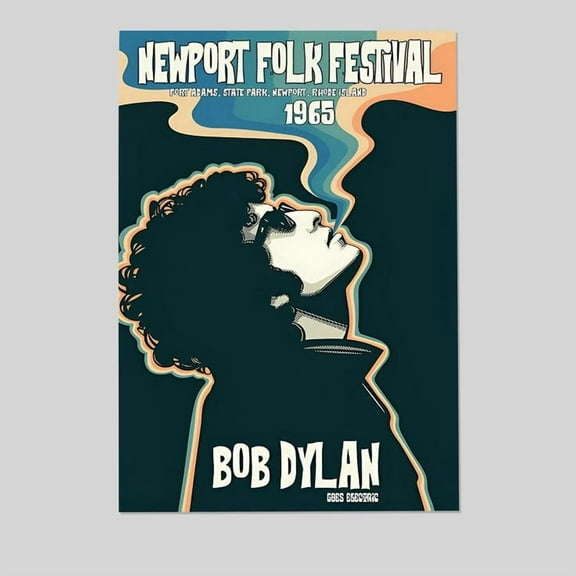Music Poster - Bob Dylan Tour UK Tour 1965 Poster - Retro Style - Size 24x36 - Kiloa