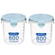 thumbnail image 2 of Advancent Plástico Sellado Latas Cocina Caja Almacenaje Transparente Food Bote Keep Fresh Organizadores de utensilios de cocina azul METRO Advancent HA0062-06B, 2 of 6