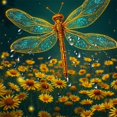 thumbnail image 5 of RKSupls Waterproof Shower Curtain, Glowing Stained Glass Dragonfly Luminous Field Polyester Shower Curtain with Hooks for Chic Elegant Home Bathtub Bathroom Decor Washable Curtains, 5 of 6
