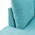 thumbnail image 5 of Hommoo Modern Linen 2-Piece Living Room Sofa Set Sectional Couches and Sofas, L-Shaped Sectional Couch Sofa, Green(No Ottoman), 5 of 7