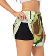thumbnail image 2 of Disketp Avocado1 Print Women's Shorts Workout Shorts for Athletic Gym Running Shorts with Phone Pockets Large, 2 of 8