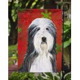 thumbnail image 3 of Carolines Treasures SS4704-FLAG-PARENT Bearded Collie Red and Green Snowflakes Holiday Christmas Flag  multicolor, 3 of 3