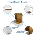 thumbnail image 3 of Dona.fen 25 Count Shipping Box, 6 x 6 x 2 Inch Triple Wall Standard white corrugated cardboard, 3 of 8