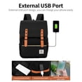 thumbnail image 5 of Mochila para computadora de gran capacidad Bolsa de negocios de moda Juego de bolsa de viaje de ocio al aire libre con puerto USB externo Negro Eccomum Mochila, 5 of 5