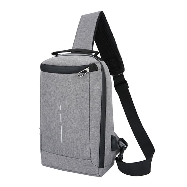 Nuevo bolso de pecho inclinado antirrobo de ocio al aire libre para hombres-bolso de pecho para hombres al aire libre baggrey de nailon