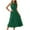 Green, variant on Lmnyox Women's Sleeveless Midi Dress Flare Crew Neck High Waist Dress Summer Pleated Print Dress