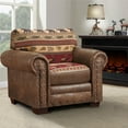 thumbnail image 4 of American Furniture Classics, Model 8501-10, Sierra Lodge Arm Chair Featuring Elk and Bear Tapestry, 4 of 12