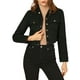 thumbnail image 2 of CHAQUETA MOTERA CORTA DE SUEDE SINTÉTICO CON CUELLO CAÍDO PARA MUJERES INSPIRE CHIC M NEGRO, 2 of 7