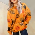 thumbnail image 5 of KPOPLK Hoodies for Teen Girls Long Sleeve Cute Halloween Sweatshirts Hooded Graphic Print Sweatshirt Preppy Clothes Fall Winter Green,Size 4-5 Years, 5 of 6