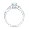 thumbnail image 2 of Rosec Jewels Genuine Opal Engagement Ring with Diamond - 6 mm Round Ethiopian Opal Ring (AAA Quality), 925 Sterling Silver, US 3.50, 2 of 9