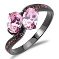 thumbnail image 1 of Alamode TK3444-9 Femmes IP Noir Bague en Acier Inoxydable avec AAA Grade CZ en Rose - Taille 9, 1 of 1