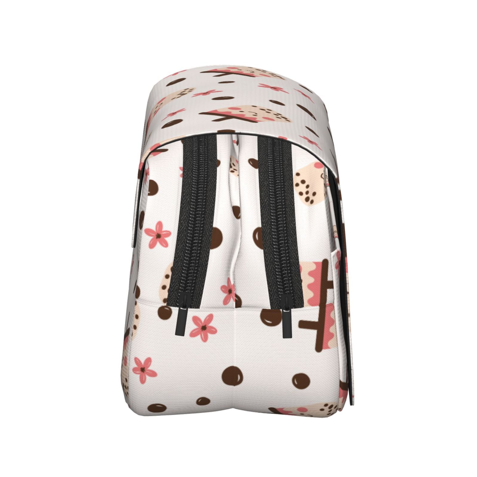 Rateoe Milk Tea4 Pattern Double Clamshell Pen Case, Storage Organizer with Two Zipper Compartments– Holds Up to 50 Pencils & Pens