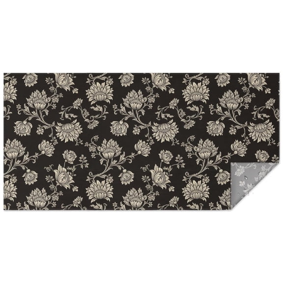Pioneer Flower Floral Print Pattern Rectangle Tablecloth 60"x120", Waterproof Polyester Wipeable Spillproof Table Cover for Dining Camping Indoor and Outdoor Use
