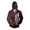 thumbnail image 4 of Sudadera con capucha para hombre, ropa de otoño para hombre, marcas de ropa, sudaderas con capucha asequibles y geniales, sudadera con capucha de tigre con cremallera, león de invierno, 4 of 4