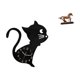 thumbnail image 1 of Reloj de pared de gato acrílico, moderno adorno de dibujos animados, escultura, figurita, obra de arte, estatua de caballo coleccionable, decoración d, 1 of 8