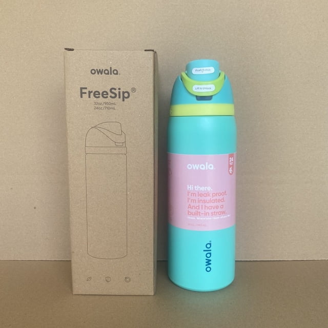 32oz Vacuum Insulated Stainless Steel Water Bottle, Leak-Proof FreeSip Straw, Portable Carry Loop, BPA-Free, Outdoor & Gym Use, Assorted Colors