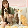 thumbnail image 4 of Flmtop Coussin en Peluche à Motif de Chats Simulés, Oreiller en Peluche Animal, Coussin, Déco de Sofa, Jouet pour Enfants, 4 of 8