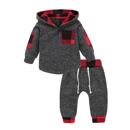 Toddler Kids Baby Boy Girl Batman Hooded Sweater Tops Pants Outfits Set Romper