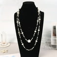 thumbnail image 3 of Classic Exquisite Pearl Long Sweater Necklace Fashion Lady Party Wedding Crystal Jewelry, 3 of 26