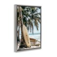 thumbnail image 3 of Stupell Industries Stacked Surfboards & Palm Tree Gray Framed Floater Canvas Wall Art, design by LSR Design Studio, 31 x 21, 3 of 9