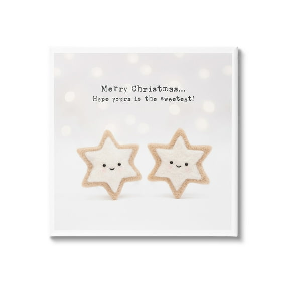 Stupell Industries Christmas Cookie Phrase Holiday Painting Gallery Wrapped Canvas Art Print Wall Art, 17 x 17