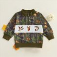 thumbnail image 2 of Gerichy Toddler Baby Boy Clothes Animal Print Long Sleeve Shirt Zip-up Sweatshirt Pullover Tops Fall Winter Outfit 6M-4T, 2 of 4